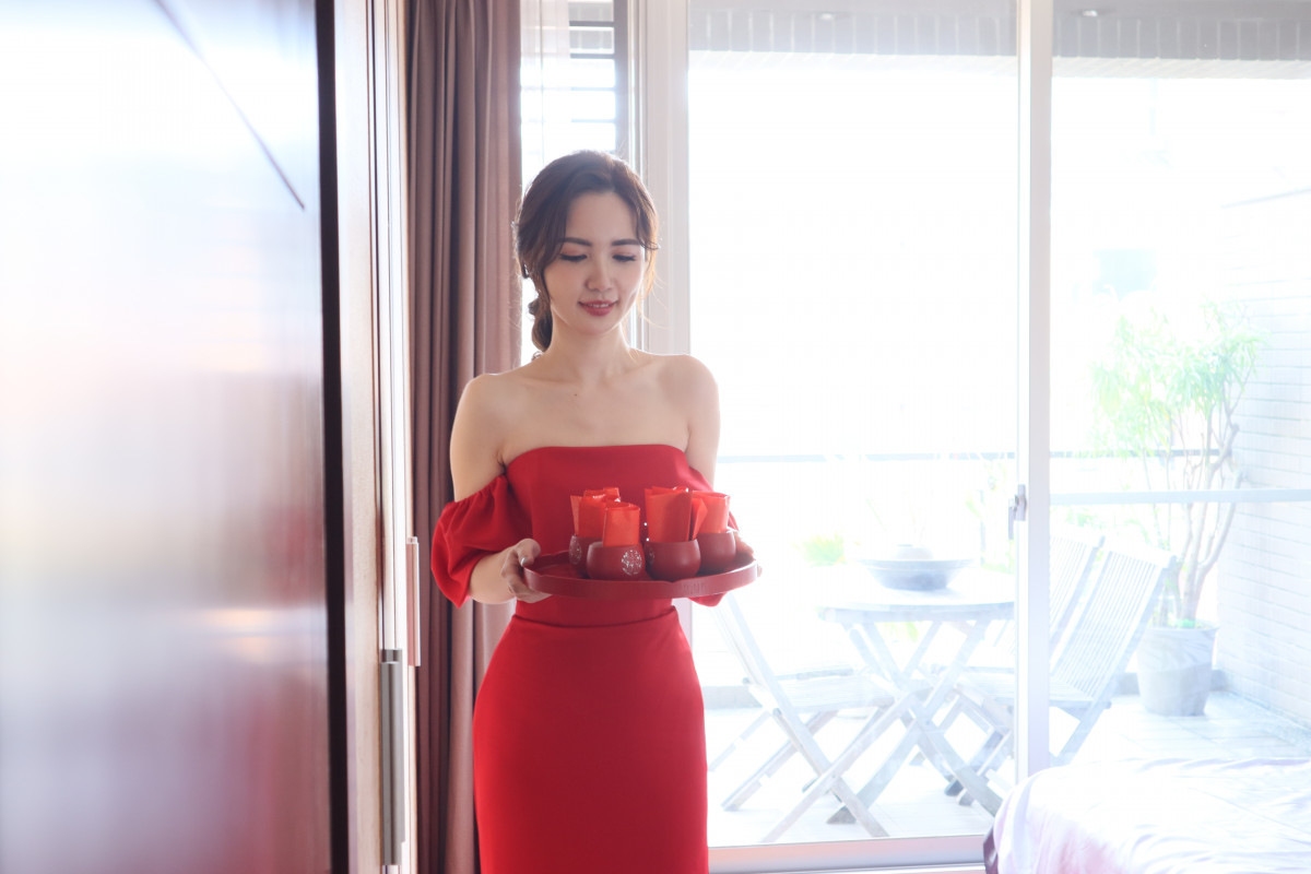 奉茶造型,文定造型